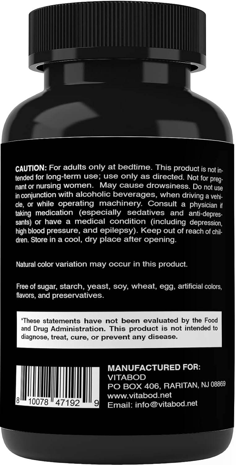 Vitabod Melatonin 20mg with Ashwagandha 4:1 Extract 250mg, Calm Mood & Antioxidant Action, 120 Tablets - Concordia Style Boutique
