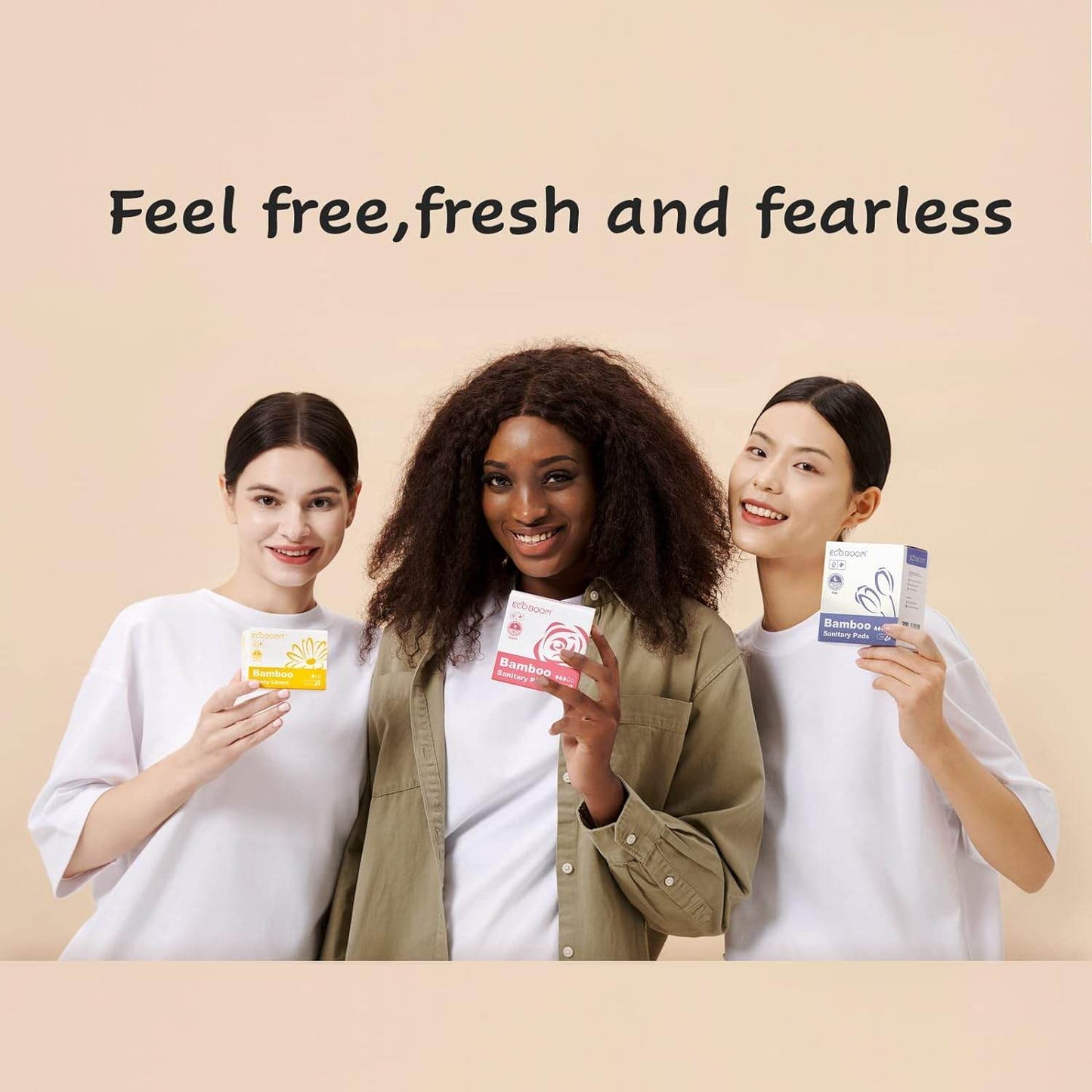 Bamboo Viscose Sanitary Pads with Wings 100% Natural Sanitary Pads Chlorine and Fragrance Free Heavy Absorbency Sanitary Napkins for Women 8 Count - Concordia Style Boutique