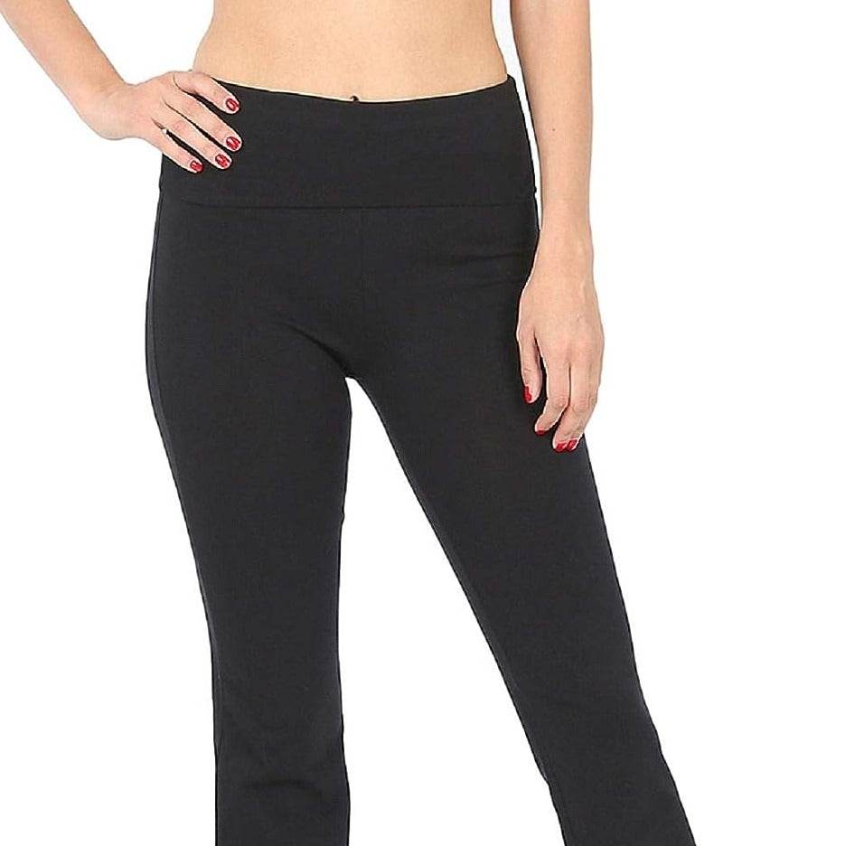 Zenana Women's Fold Over Cotton Yoga Pants - Concordia Style Boutique
