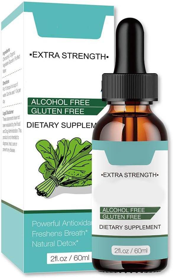 Liquid Chlorophyll Drops Water Soluble Concentrate for Immune System (60ml) - Concordia Style Boutique