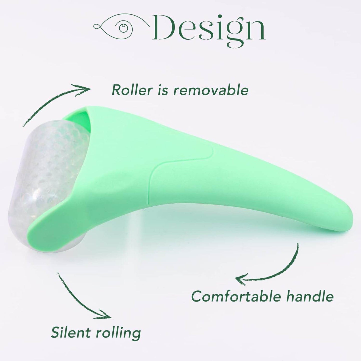 Ice Roller and Gua Sha Facial Tools, Skin Care Tools for Face Reduces Puffiness, Self Care Gift for Men Women - Green - Concordia Style Boutique