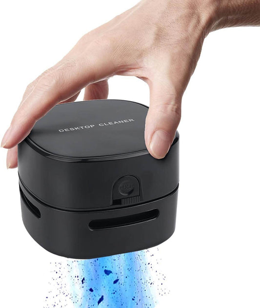 Portable Mini Vacuum Cleaner-Desktop Vacuum Cleaner-Crumb Vacuum/Desk Vacuum Cleaner Mini Handheld Table dust Sweeper 360º Rotatable Design for Keyboard/Can Suck up Crumbs(White) - Concordia Style Boutique
