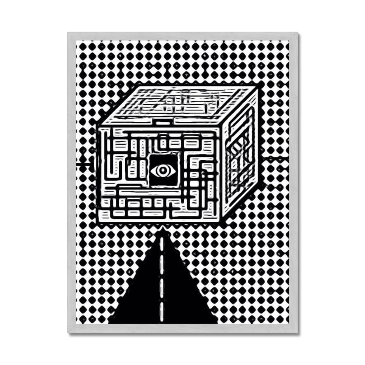 The Cube Antique Framed Print