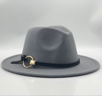 Wool Fedora Hat Hawkins Felt Cap Wide Brim Ladies Trilby Chapeu Feminino Hat Women Men Jazz Church Godfather Sombrero Caps - Premium hat from Concordia Style Boutique - Just $18.75! Shop now at Concordia Style Boutique