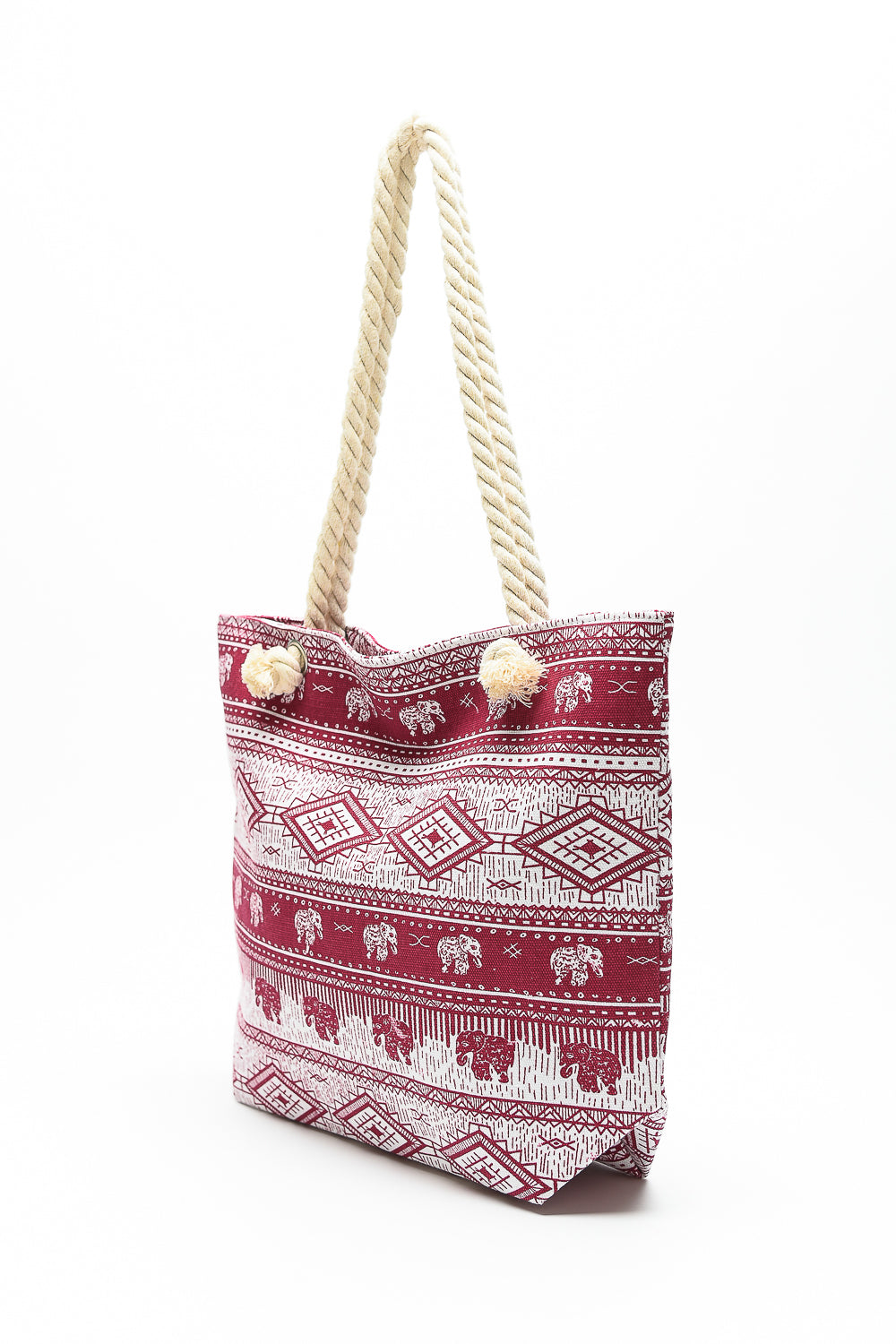 Justin Taylor Printed Tote with Rope Handles - Premium from Trendsi - Just $14.14! Shop now at Concordia Style Boutique