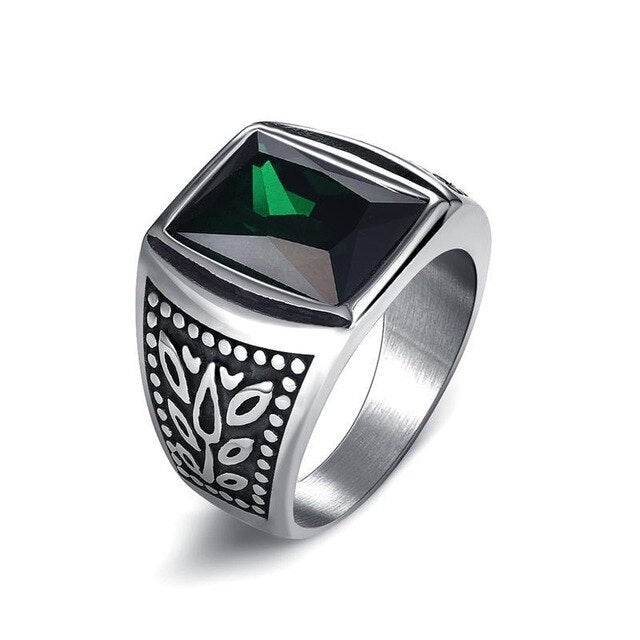 Punk Titanium Steel Ring for Men Jewelry Valknut Signet Ring Odin Symbol Norse Viking Biker Finger Ring Trendy Male Jewelry Gift - Concordia Style Boutique