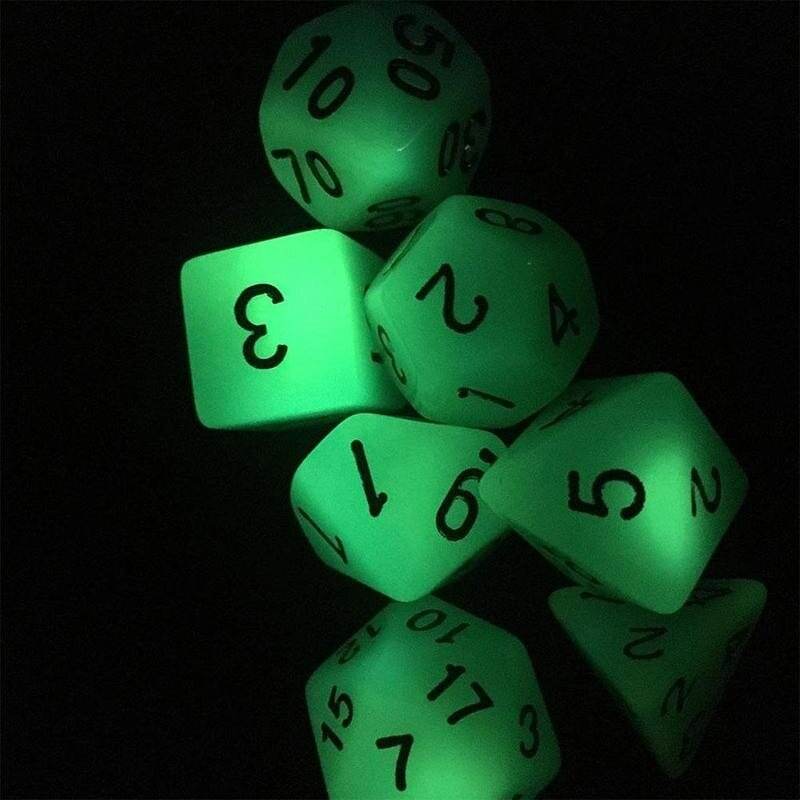 Fluorescent RPG Dice Set - Concordia Style Boutique