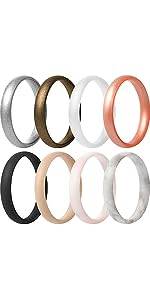 ThunderFit Silicone Wedding Rings for Men, Breathable Step Edge 2 Layer - 10 mm Width - 2.3 mm Thick - Concordia Style Boutique