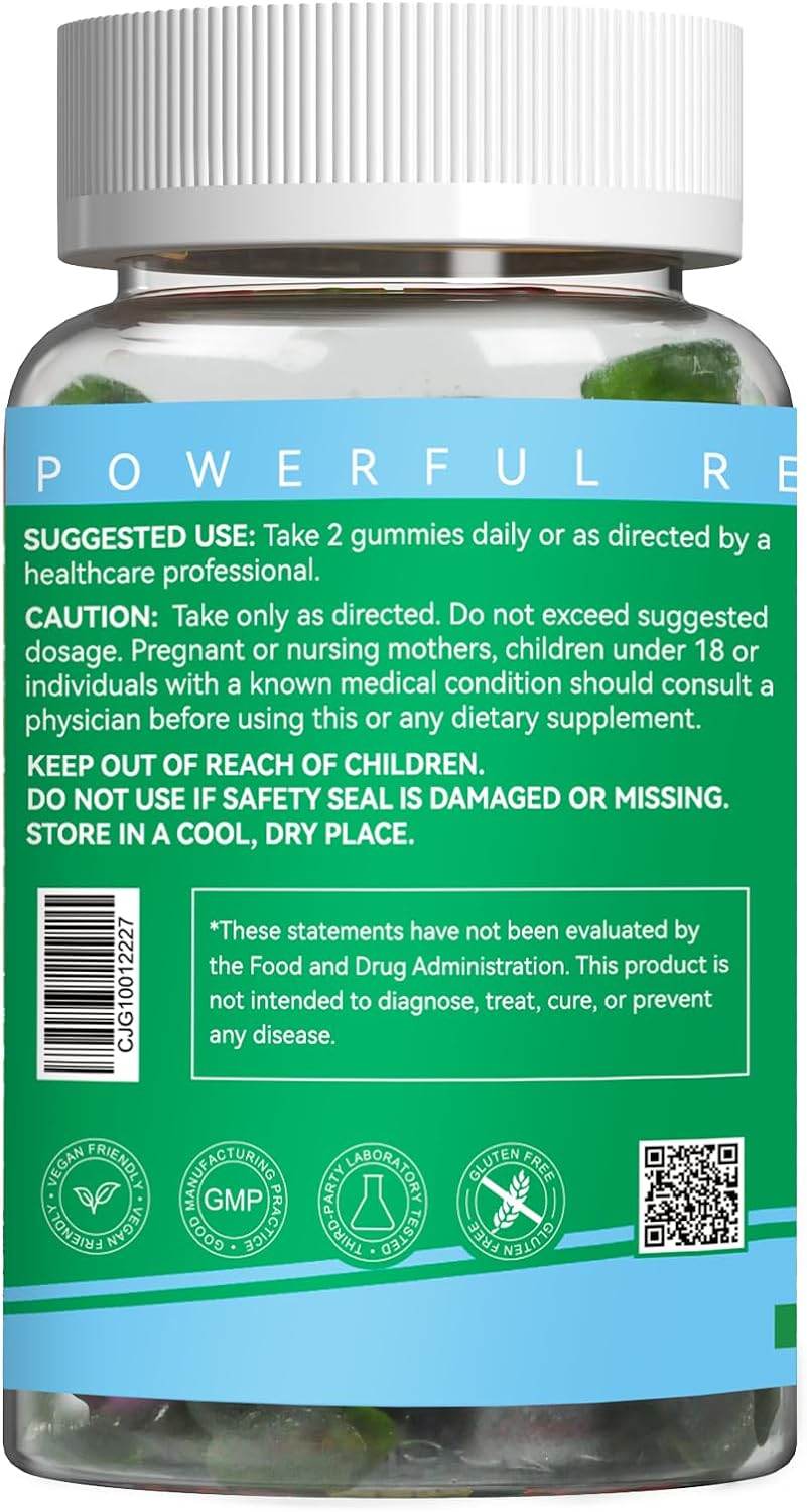 Chlorophyll Gummies with Apple Cider Vinegar Ashwagandha Vitamins Magnesium Gummies, Vegan Chlorophyll - 60 Count - Concordia Style Boutique