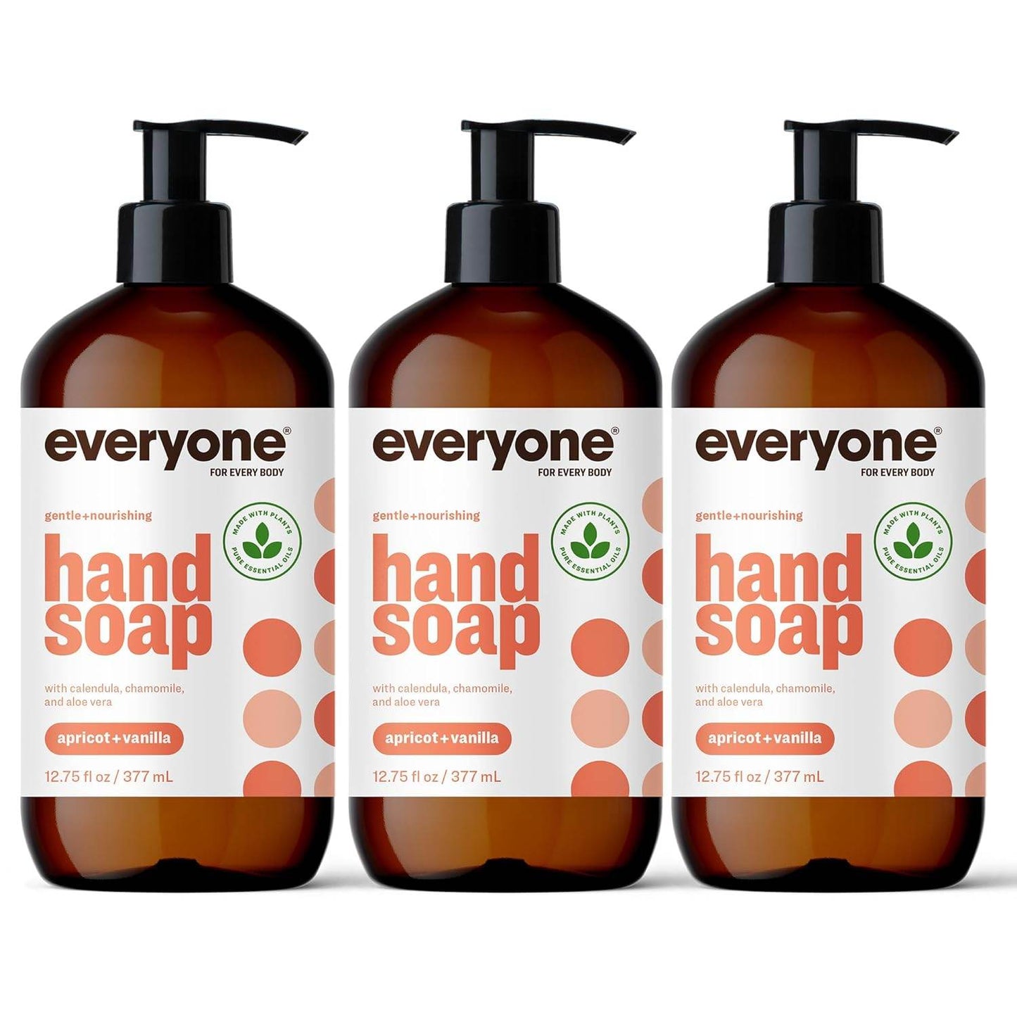 Everyone Liquid Hand Soap, 12.75 Ounce (Pack of 3), Lavender and Coconut, Plant-Based Cleanser with Pure Essential Oils - Concordia Style Boutique