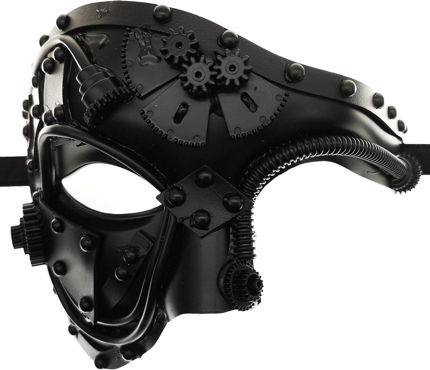 Ubauta Steampunk Metal Cyborg Venetian Mask, Masquerade Mask For Halloween Costume Party/Phantom Of The Opera/Mardi Gras Ball - Concordia Style Boutique