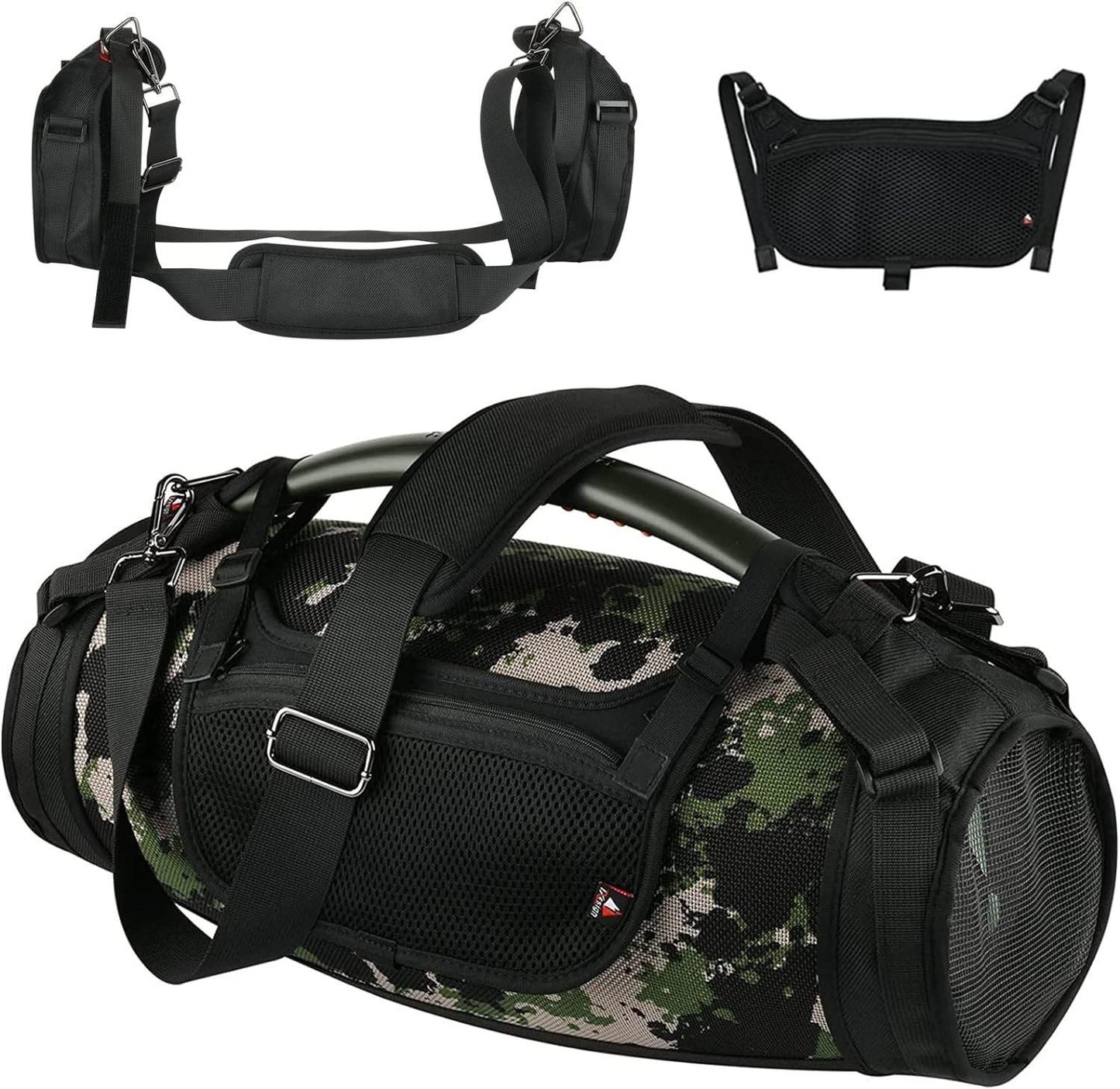 Travel Carrying Strap for JBL Boombox 3/Boombox 3 Wi-Fi Waterproof Portable Bluetooth Speaker, TXEsign Shoulder Strap with Two Side Covers Travel Carrying Pouch for JBL Boombox 3 (Black) - Concordia Style Boutique