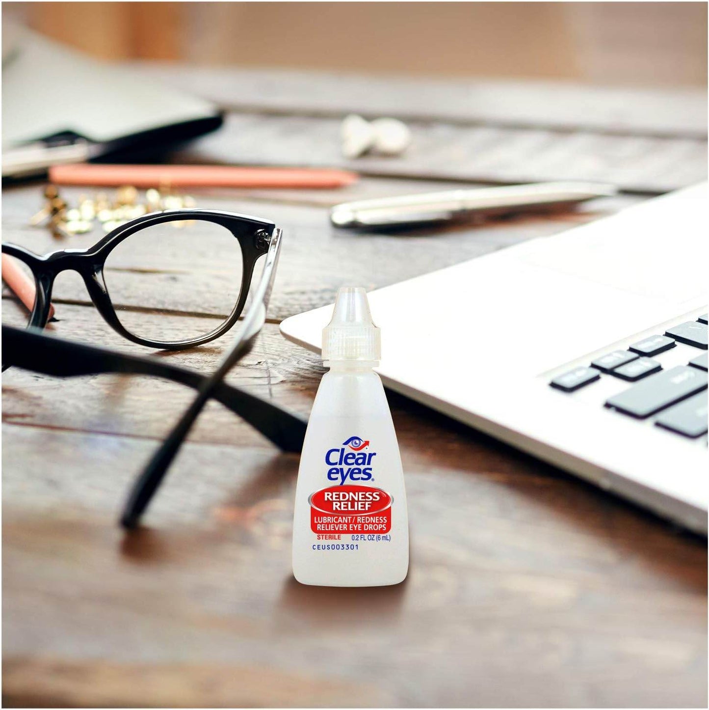 Clear Eyes Redness Eye Relief Eye Drops, Relieves Redness & Calms Irritation, 0.2 Fl Oz - Concordia Style Boutique