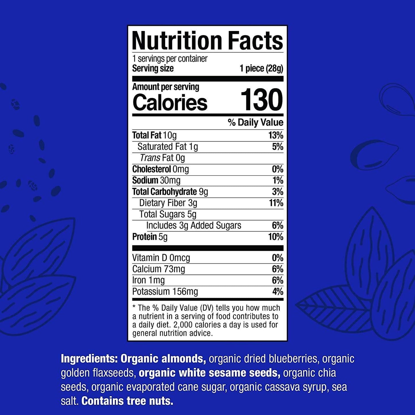 Tosi Organic SuperBites Vegan Snacks, Blueberry Almond, 1 Oz, Pack of 1 - Concordia Style Boutique