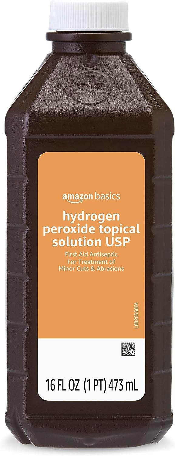 Amazon Basics Hydrogen Peroxide Topical Solution USP, 16 Fl Oz (Pack of 1) (Previously Solimo) - Concordia Style Boutique