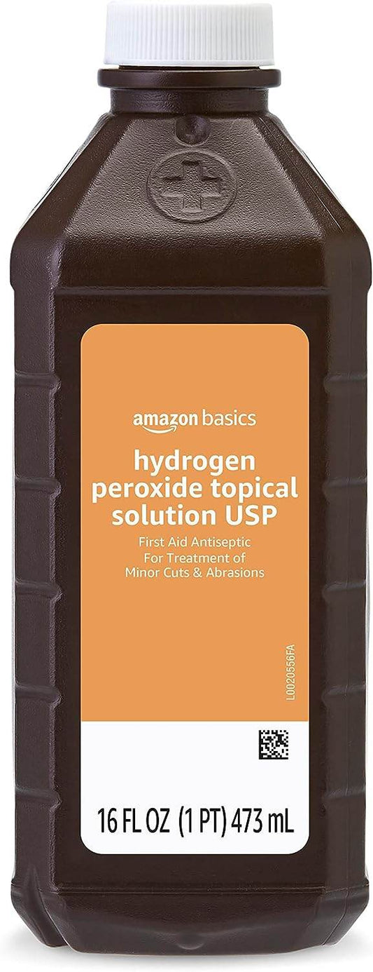 Amazon Basics Hydrogen Peroxide Topical Solution USP, 16 Fl Oz (Pack of 1) (Previously Solimo) - Concordia Style Boutique