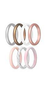 ThunderFit Silicone Wedding Rings for Men, Breathable Step Edge 2 Layer - 10 mm Width - 2.3 mm Thick - Concordia Style Boutique