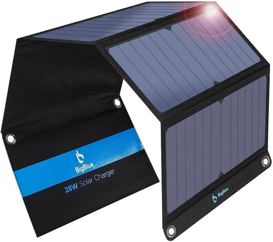 Tiny Solar Charger - BigBlue -14W - SunPower Solar Panels with USB-A Port (5V/2.4A Max), IPX4 Waterproof, Portable Solar Phone Charger - Compatible with iPhone X/8/7, Tablet, Samsung, LG, etc - Concordia Style Boutique