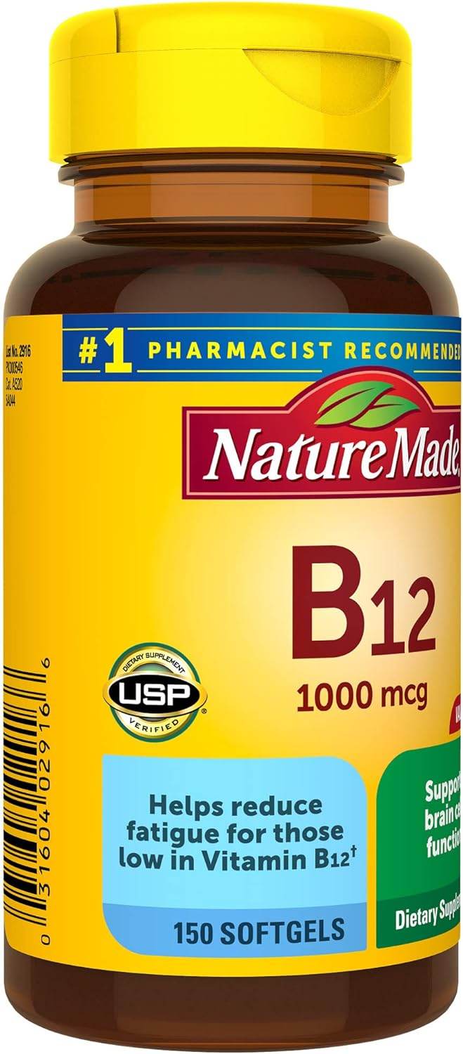Nature Made Vitamin B12 1000 mcg, Dietary Supplement for Energy Metabolism Support, 150 Softgels, 150 Day Supply - Concordia Style Boutique