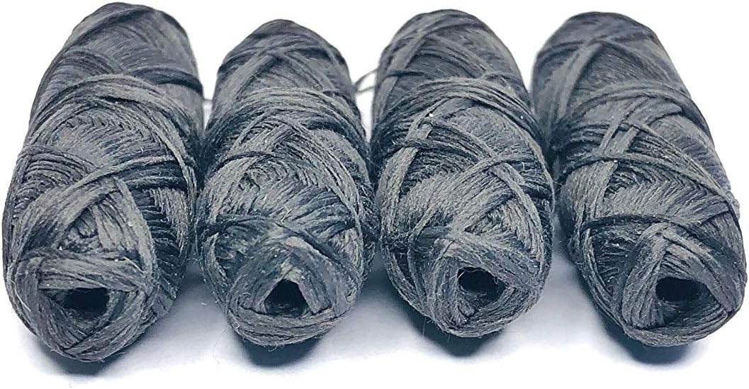 Vegan Biodegradable Bamboo Charcoal Dental Floss Refill Refill | Natural Candelilla Wax | 33yds x4 | Peppermint Essential Oil | Eco Friendly Zero Waste Oral Care | 4 Pack - Concordia Style Boutique