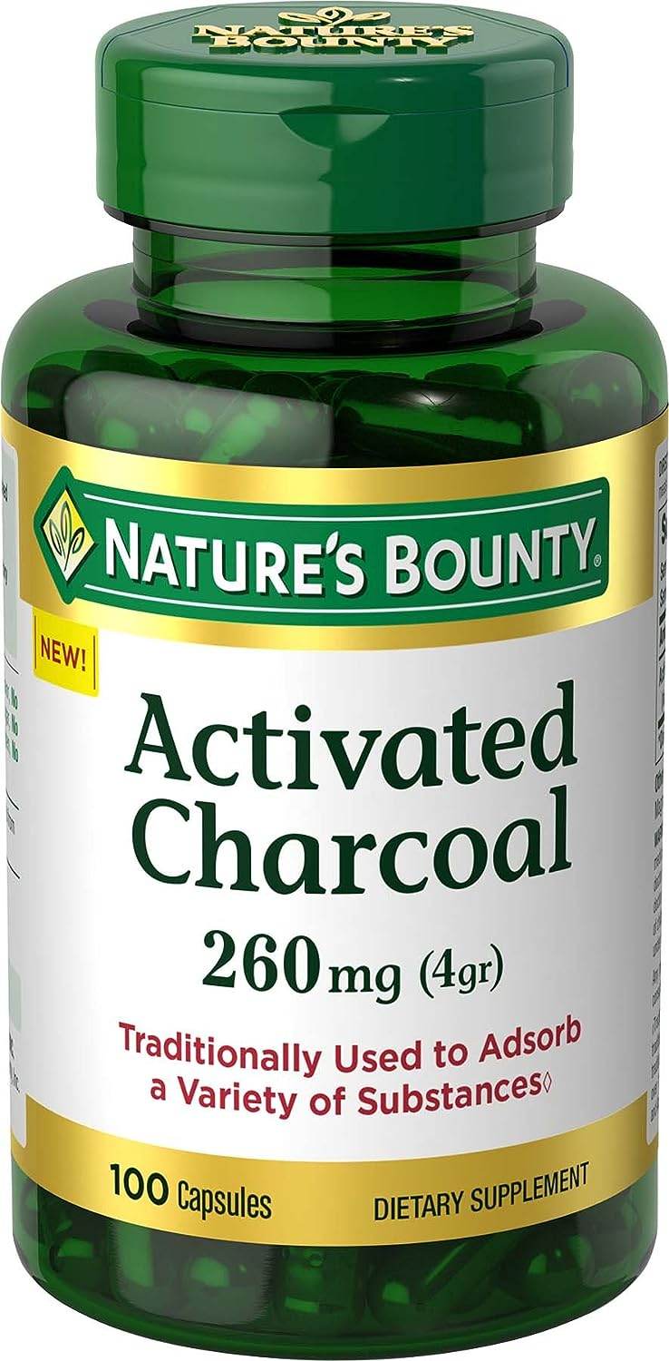 Nature's Bounty Activated Charcoal 260 mg, 100 Capsules, Dietary Supplement to Support a Healthy Lifestyle - Concordia Style Boutique