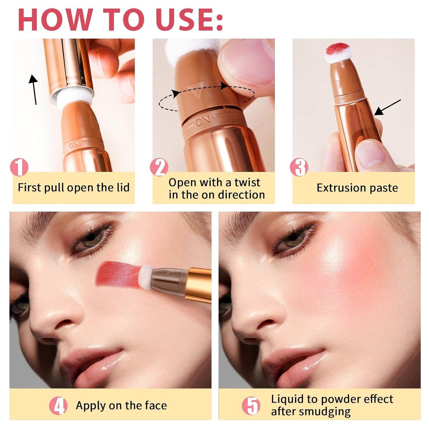 2 Pack Liquid Contour Beauty Wand, Liquid Face Concealer + Hydrating Liquid Blush Pen with Cushion Applicator Attached Easy to Blend, Long Lasting & Smooth Natural Matte Finish Makeup Pencil - Concordia Style Boutique