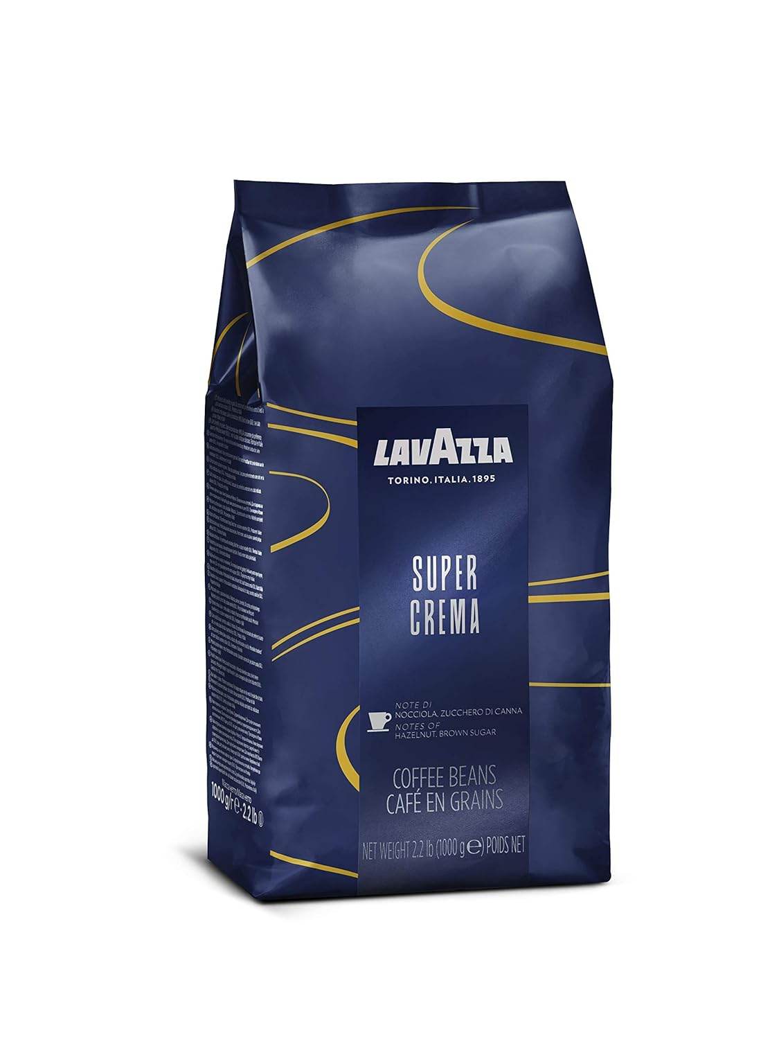 Lavazza Super Crema Whole Bean Coffee Blend, light-Medium Espresso Roast, 2.2 Pound (Pack of 1) ,Premium Quality, Aromatic, Mild and creamy - Concordia Style Boutique