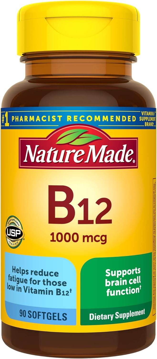 Nature Made Vitamin B12 1000 mcg, Dietary Supplement for Energy Metabolism Support, 150 Softgels, 150 Day Supply - Concordia Style Boutique
