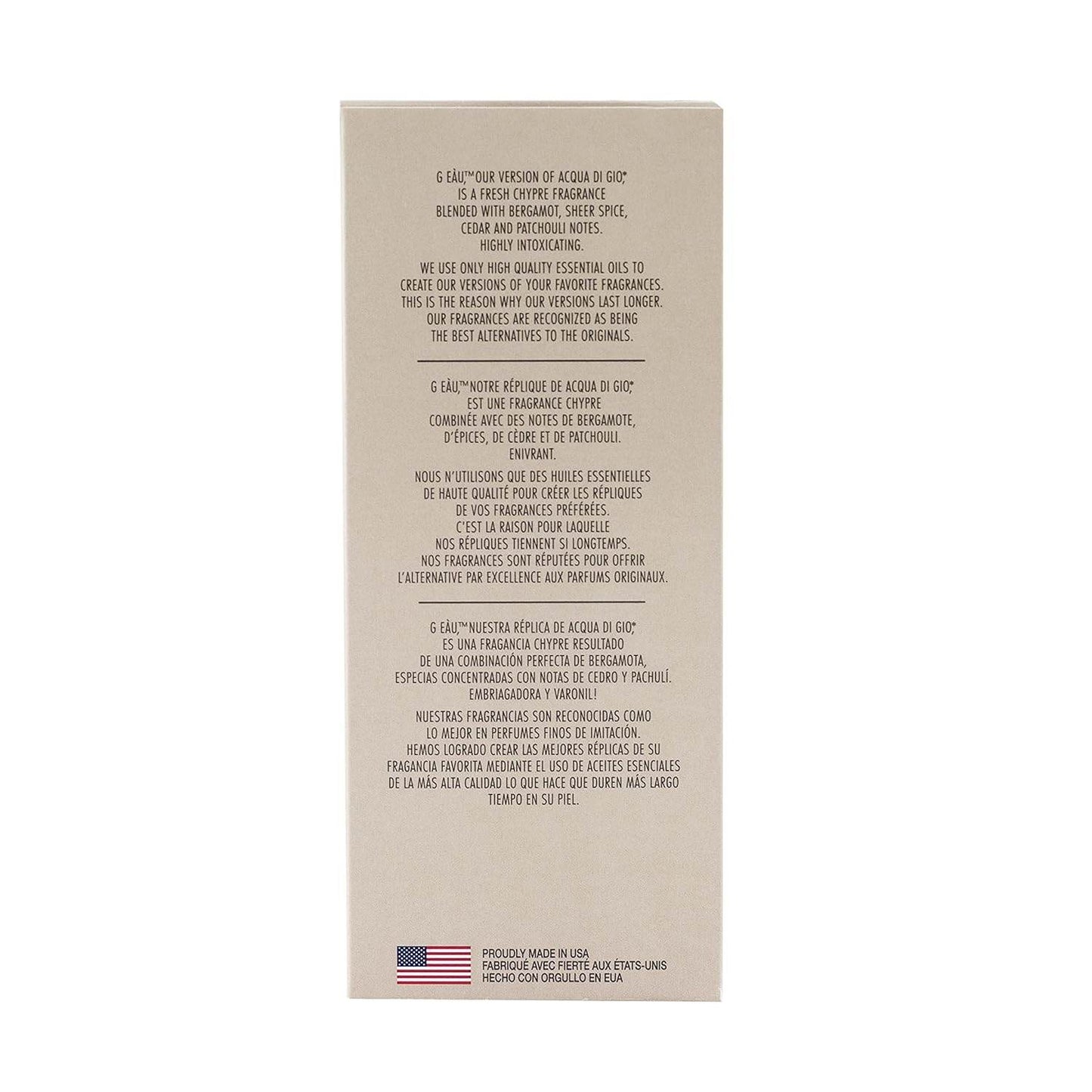 Our Version of Acqua Di Gio, Eau de Toilette Spray, 3.4 Fl Oz (F97090A) - Concordia Style Boutique