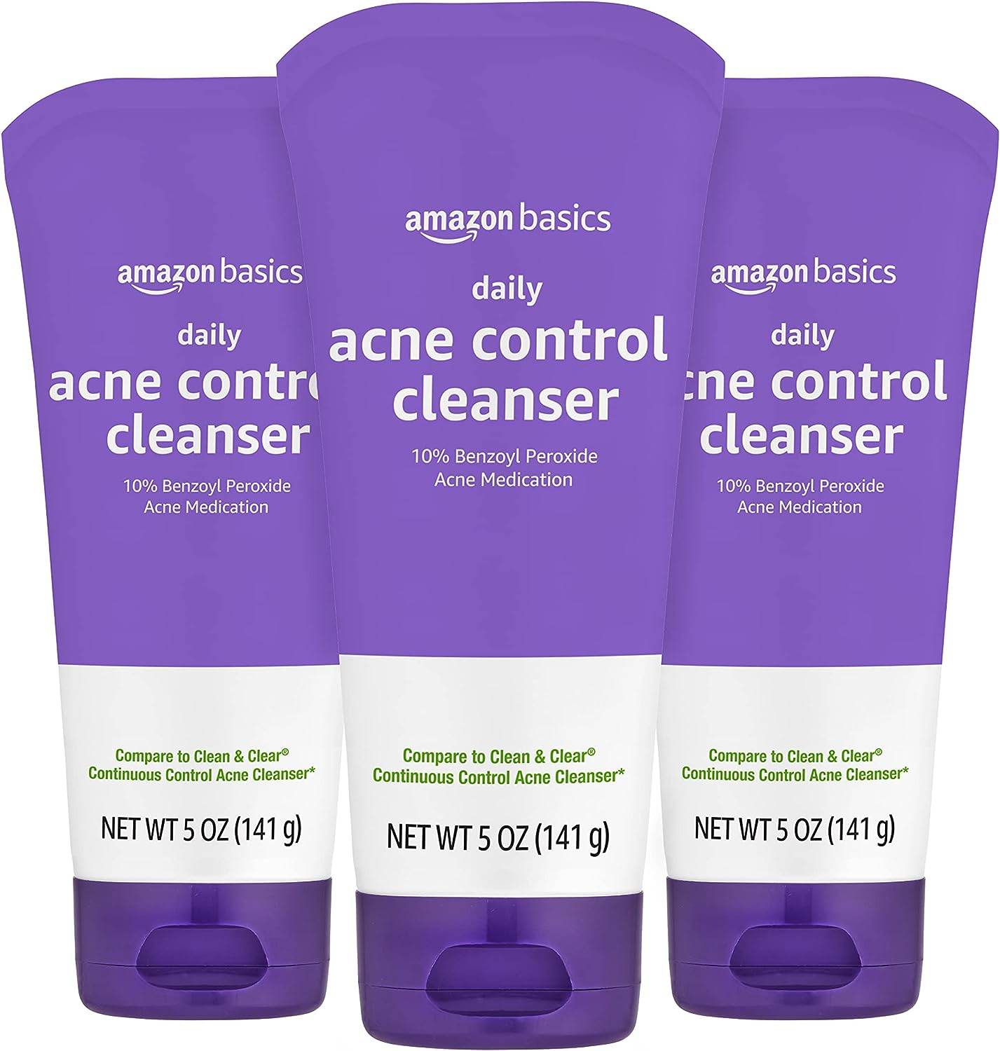 Amazon Basics Daily Acne Control Cleanser, Maximum Strength 10% Benzoyl Peroxide Acne Medication, Fragrance Free, 5 Ounce - Concordia Style Boutique