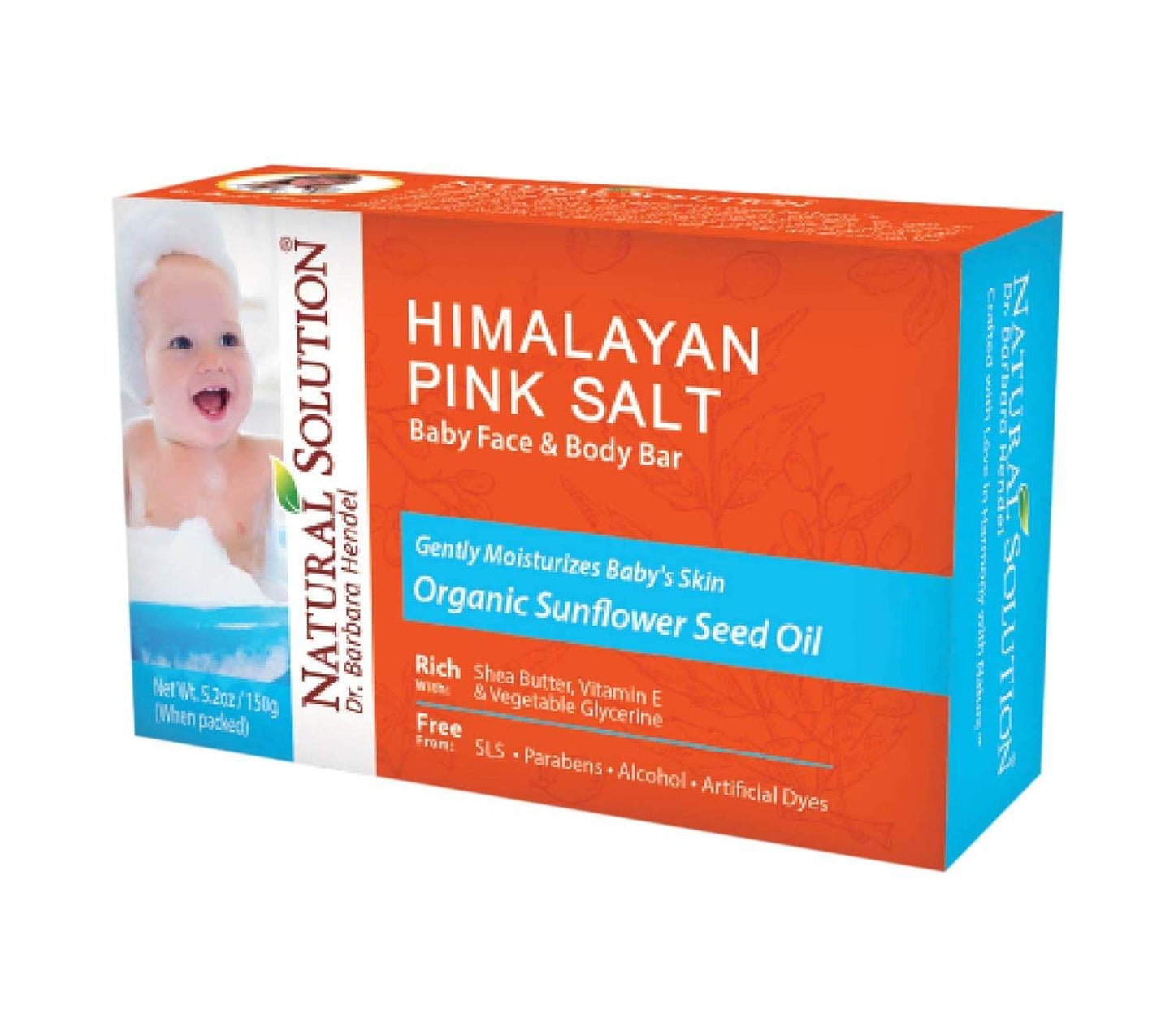 Natural Solution Pink Salt Body & Face Bar, Moisturizing and Nourishing Soap Bar with Organic Shea Butter - 150 g - Concordia Style Boutique