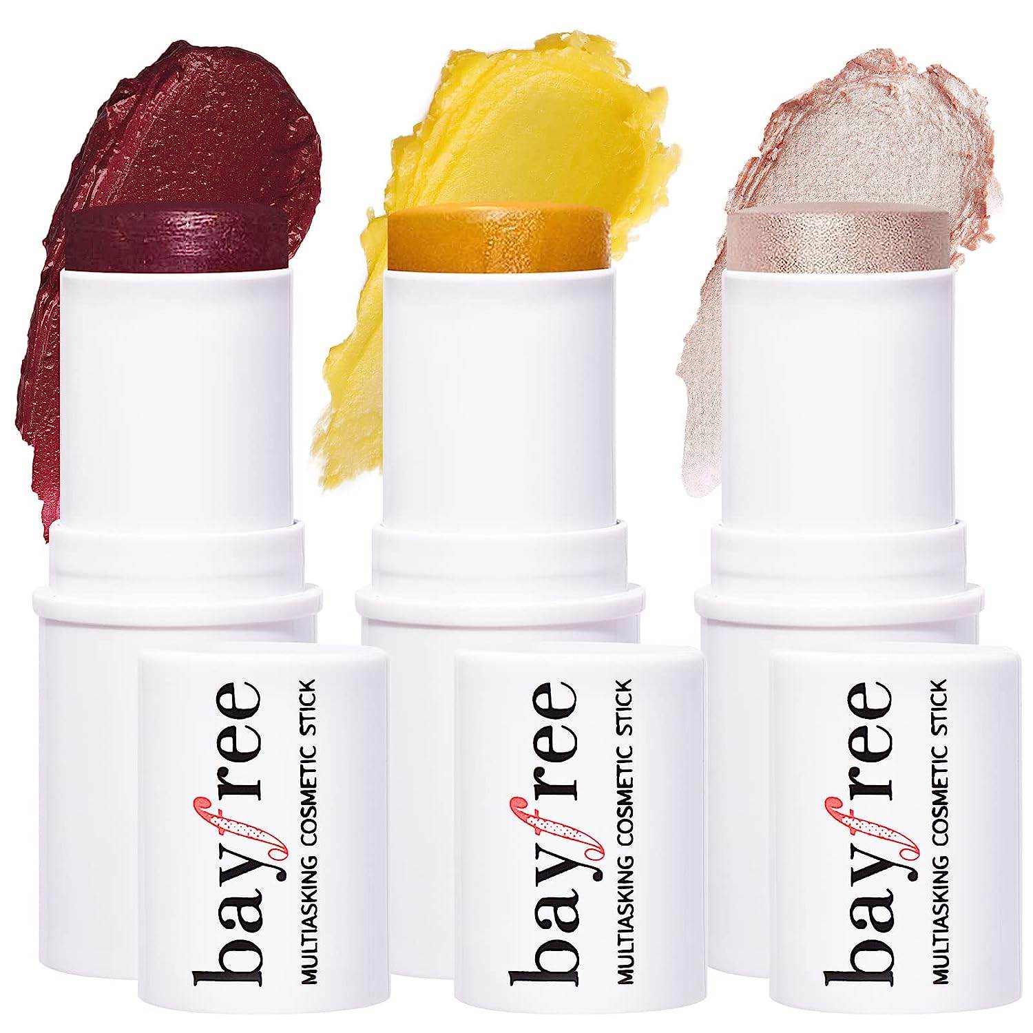 Multi Stick Trio Face Makeup, Cream Blush Stick for Cheeks & Lips, Contour Stick & Highlighter Makeup Sticks for All Skin - Concordia Style Boutique