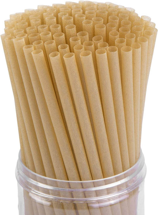 Biodegradable Sugarcane Straws, 200PCS Compostable Biodegradable Drink Straws Disposable Plastic-Free Straws for Hot Cold Drinks - Concordia Style Boutique