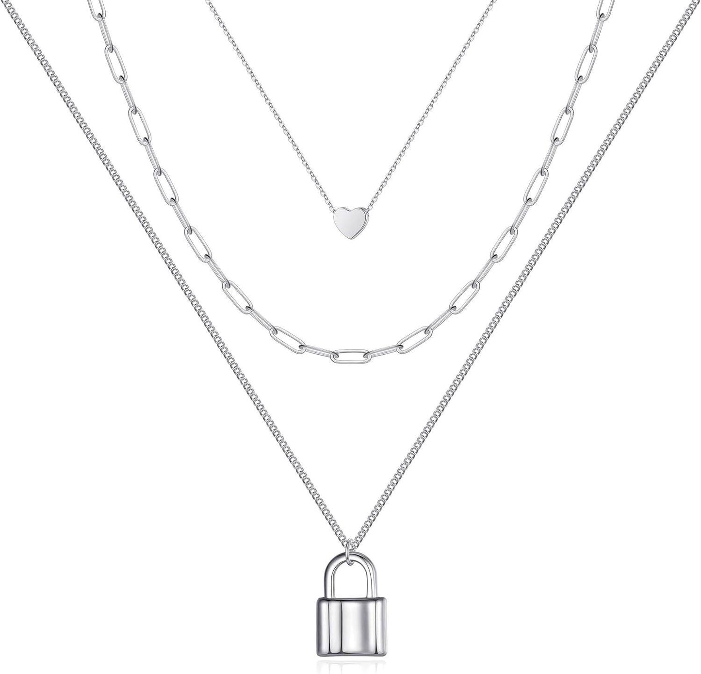 Turandoss Dainty Layered Choker Necklace, Handmade 14K Gold Plated Y Pendant Necklace Multilayer Bar Disc Necklace Adjustable Layering Choker Necklaces for Women - Concordia Style Boutique