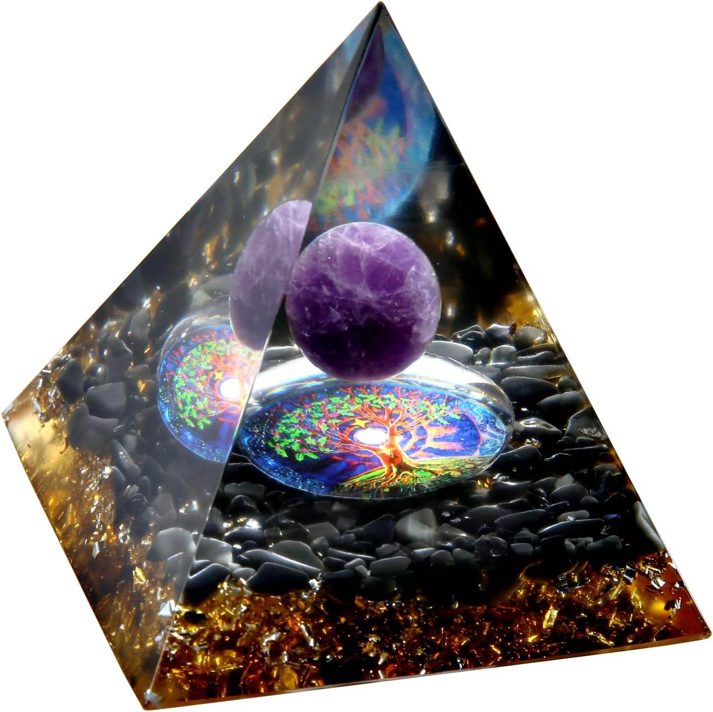 Orgone Pyramid for Positive Energy, Crystal Pyramid Orgonite Pyramid Protection - Concordia Style Boutique
