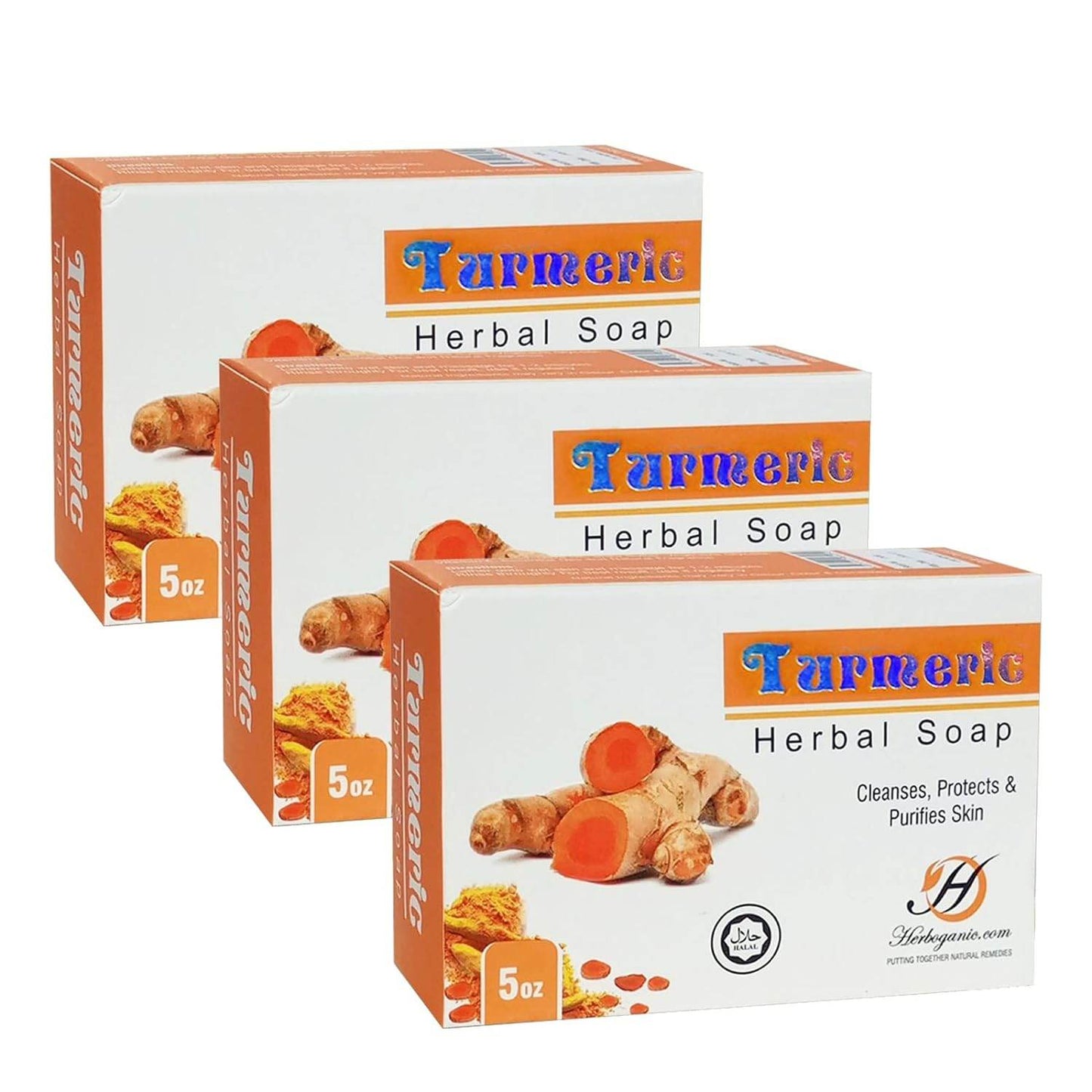 Turmeric Herbal Soap & a Lot More | For Cleansing & Moisturization | 5 Ounces Large Bar ((Pack of 1) - Concordia Style Boutique