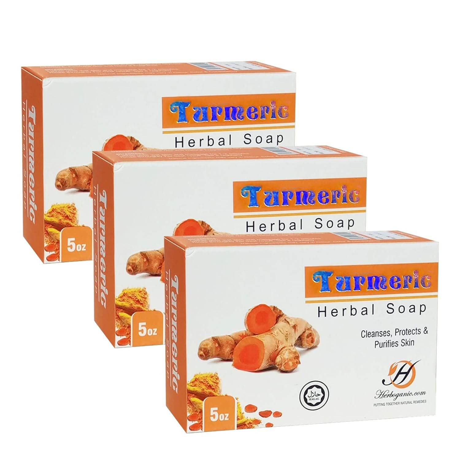 Turmeric Herbal Soap & a Lot More | For Cleansing & Moisturization | 5 Ounces Large Bar ((Pack of 1) - Concordia Style Boutique
