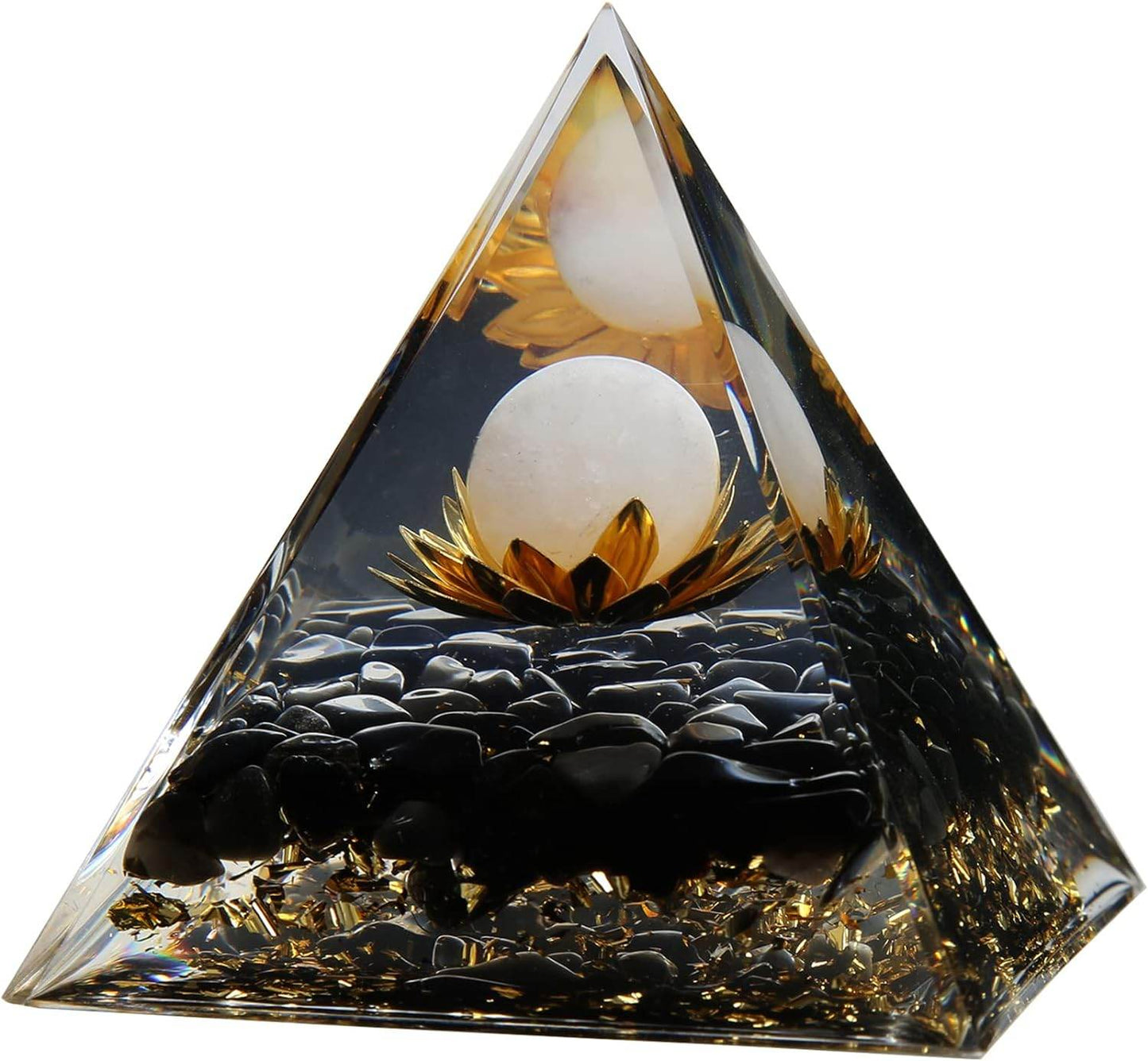 Orgone Pyramid for Positive Energy, Crystal Pyramid Orgonite Pyramid Protection - Concordia Style Boutique