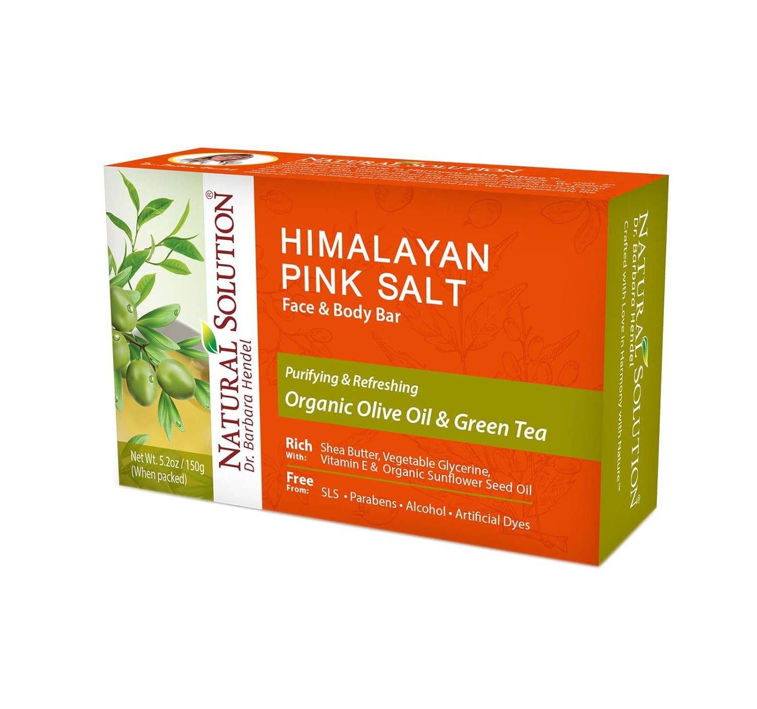 Natural Solution Pink Salt Body & Face Bar, Moisturizing and Nourishing Soap Bar with Organic Shea Butter - 150 g - Concordia Style Boutique