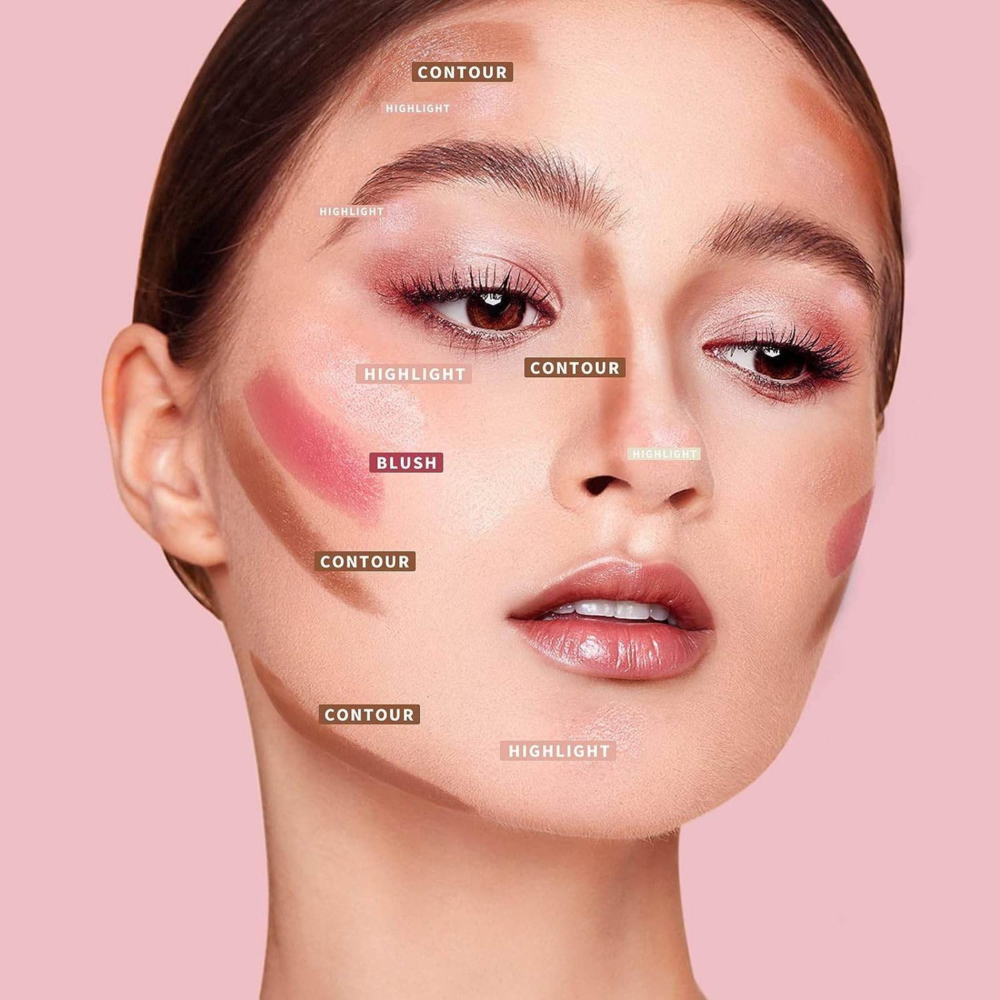 Multi Stick Trio Face Makeup, Cream Blush Stick for Cheeks & Lips, Contour Stick & Highlighter Makeup Sticks for All Skin - Concordia Style Boutique