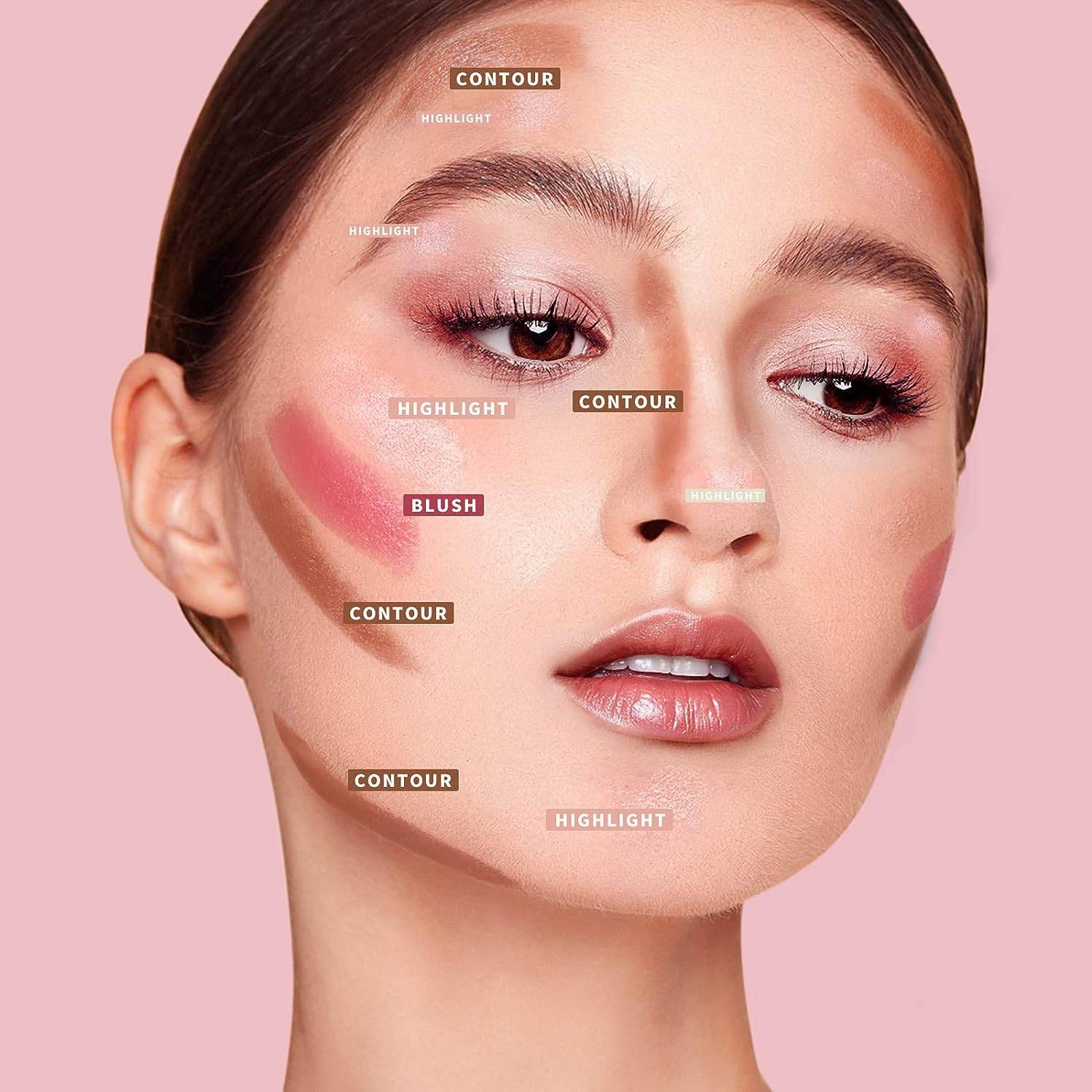 Multi Stick Trio Face Makeup, Cream Blush Stick for Cheeks & Lips, Contour Stick & Highlighter Makeup Sticks for All Skin - Concordia Style Boutique