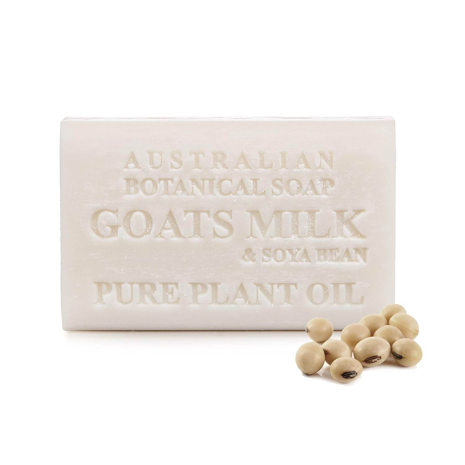 Australian Botanical Soap, Goat's Milk & Soya Bean Oil Pure Plant Oil Soap, 6.8 oz. 193g Bars - 8 Count - Packaging May Vary - Concordia Style Boutique