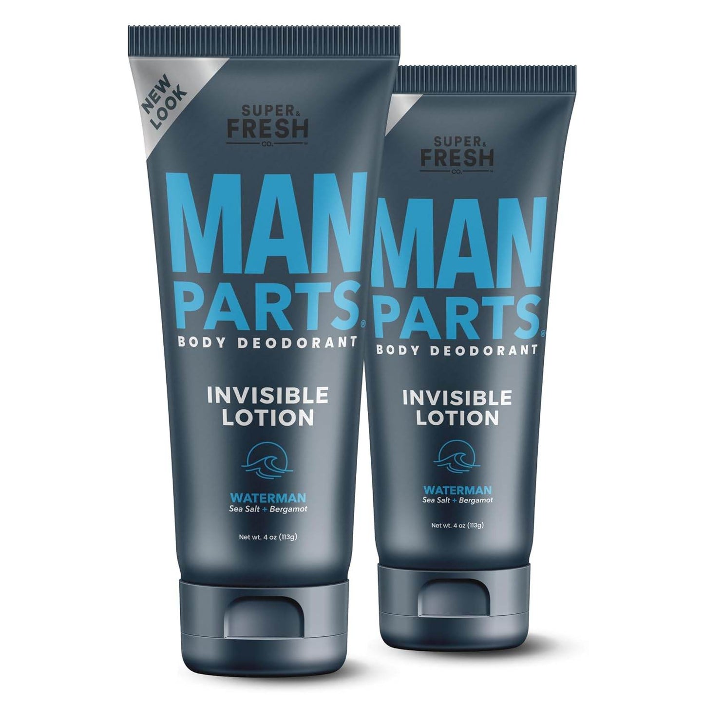 Man Parts - Deodorant for Men - POWDER LOTION - Men's Hygiene Cream for Groin, Butt, & Body - Fresh Control Odor, Anti Chafing, Stop Itch, Absorb Sweat - Aluminum Free - 4 oz Tube - Concordia Style Boutique