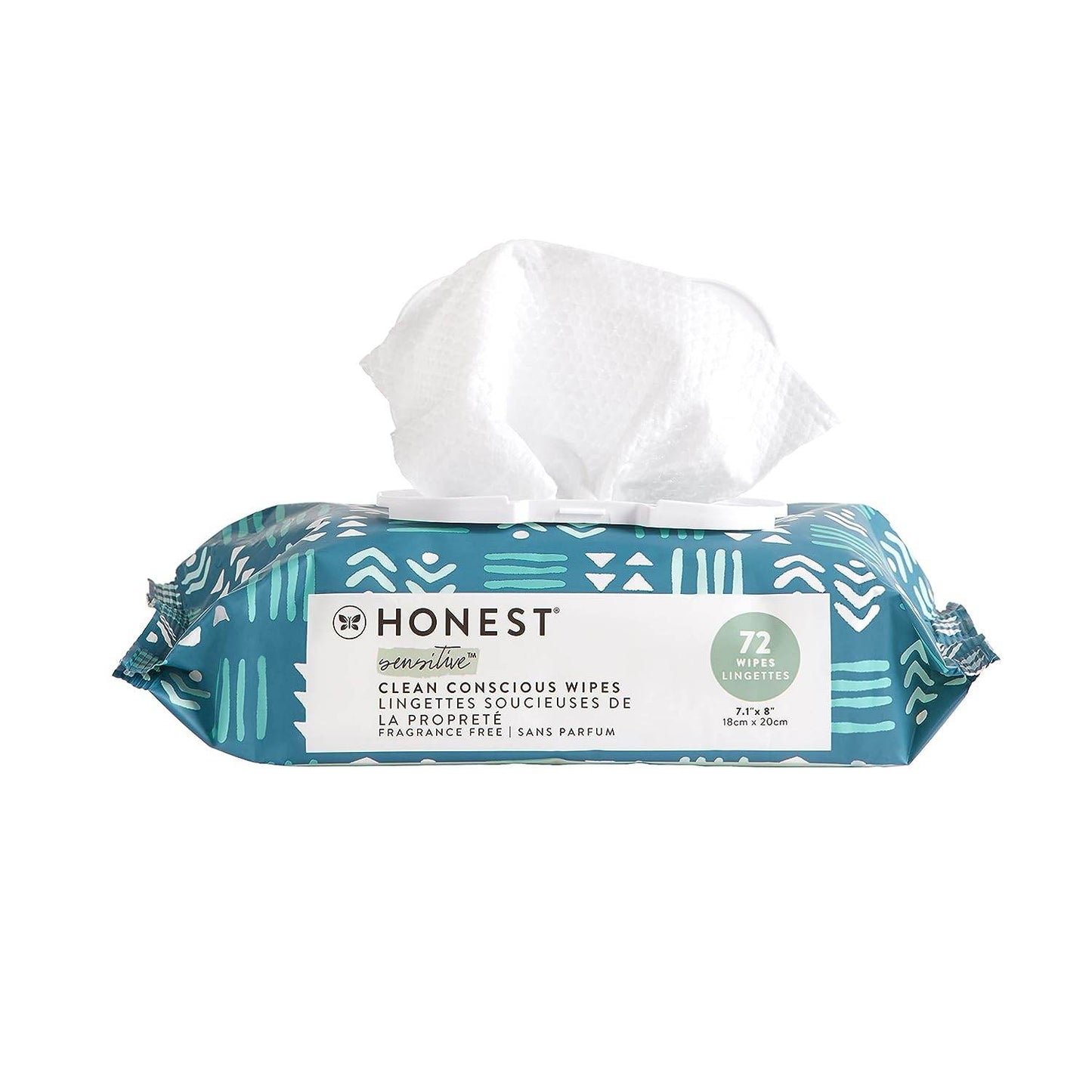 The Honest Company Clean Conscious Wipes | 99% Water, Compostable, Plant-Based, Baby Wipes | Hypoallergenic, EWG Verified | Geo Mood, 288 Count - Concordia Style Boutique