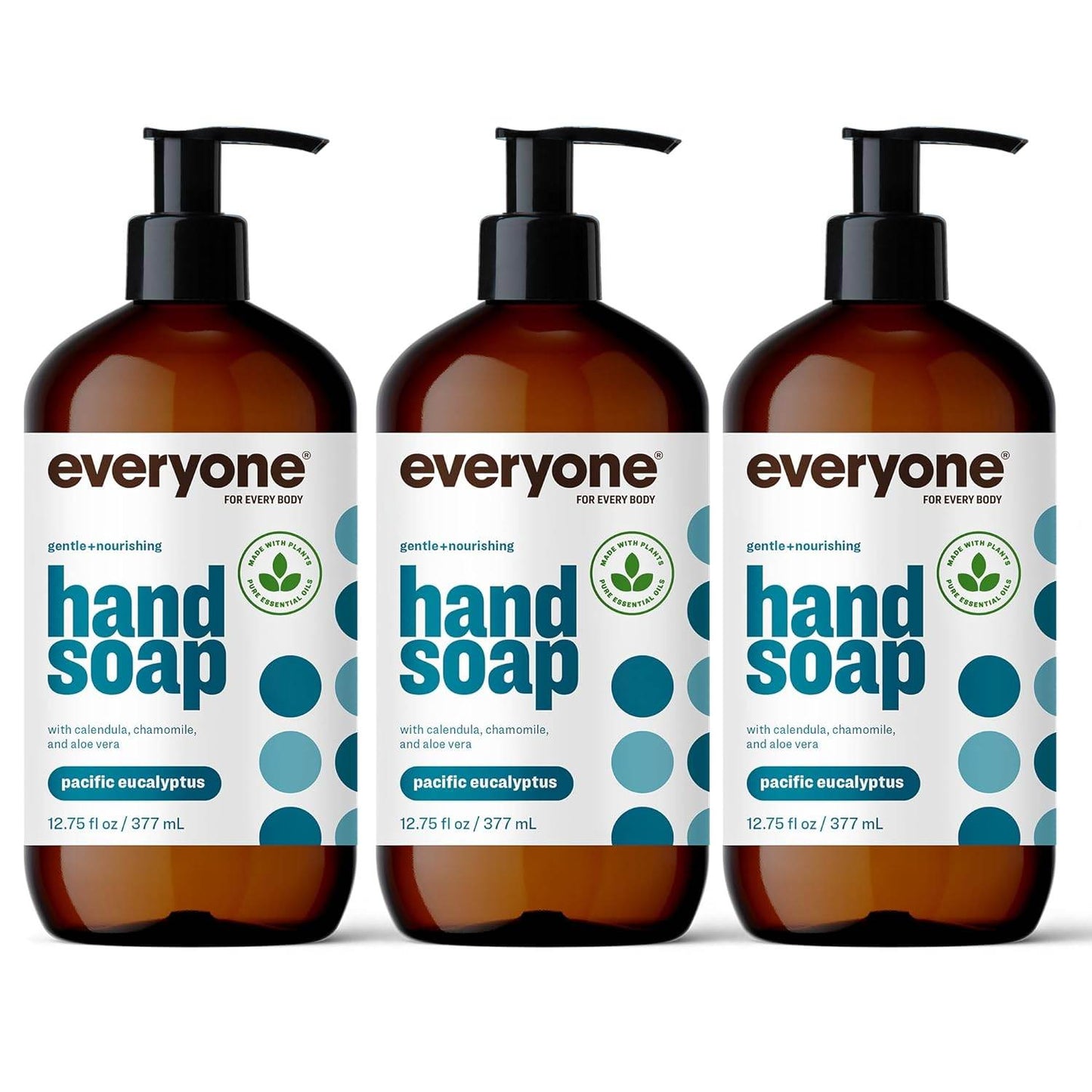 Everyone Liquid Hand Soap, 12.75 Ounce (Pack of 3), Lavender and Coconut, Plant-Based Cleanser with Pure Essential Oils - Concordia Style Boutique