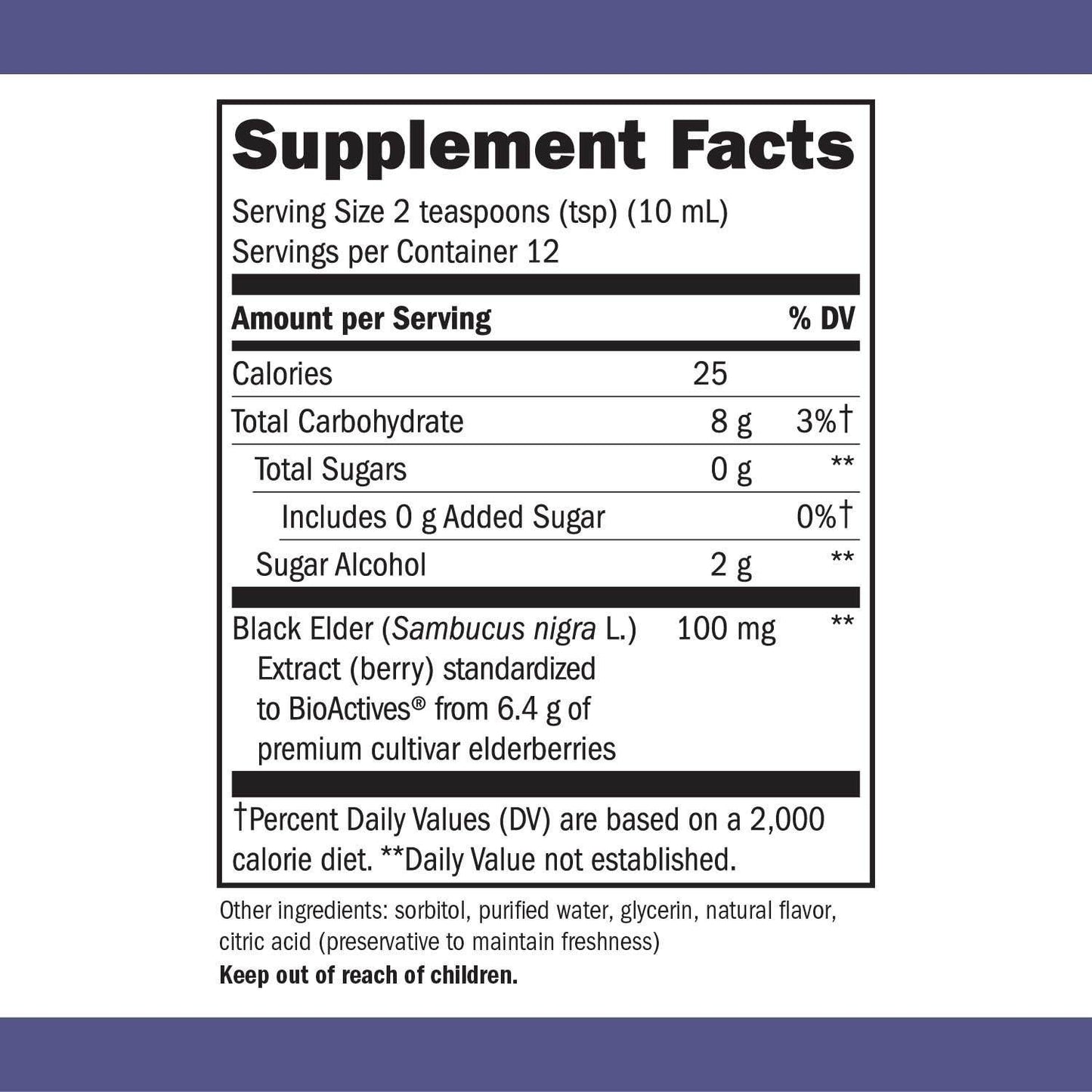 Nature's Way Sambucus Elderberry Sugar-Free Syrup, Traditional Immune Support*, 4 Fl. Oz. - Concordia Style Boutique