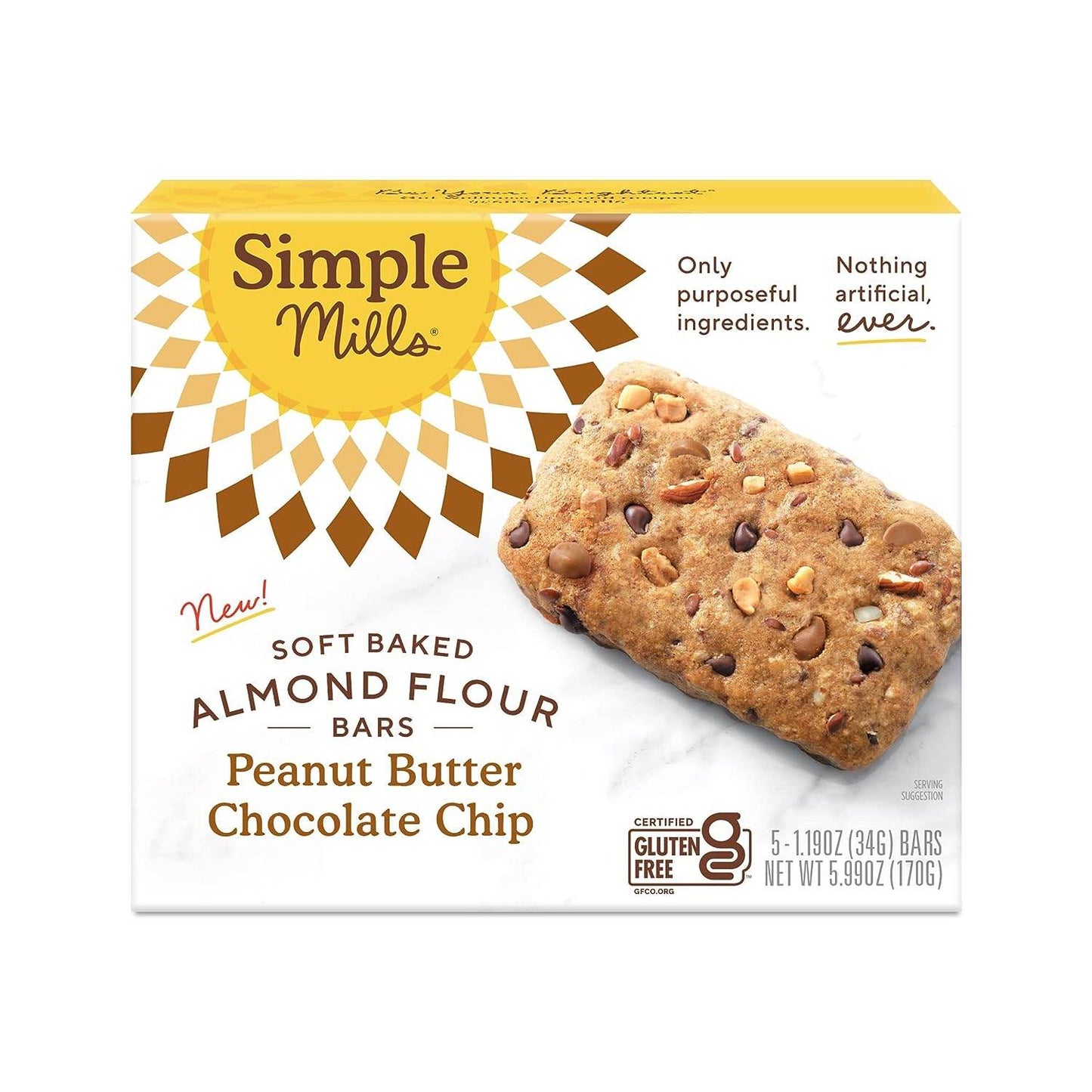 Simple Mills Almond Flour Crunchy Cookies, Chocolate Chip - Gluten Free, Vegan, Healthy Snacks, Made with Organic Coconut Oil, 5.5 Ounce (Pack of 1) - Concordia Style Boutique