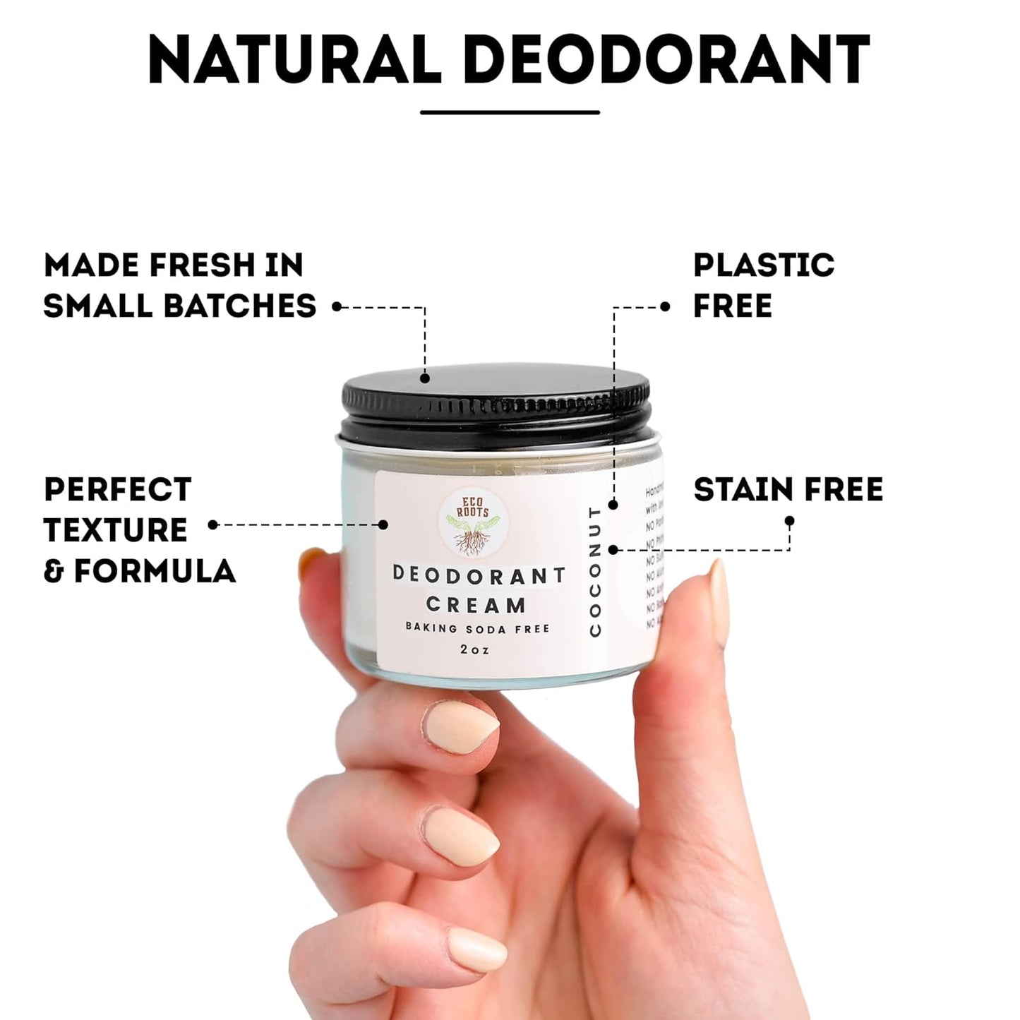 Natural Deodorant for Women & Men | Organic Deodorant Cream Non Aluminum | Baking Soda Free Healthy Deoderant for Body & Private Parts | All Vegan Pit Paste Zero Sweat | Coconut Scent - Premium Deodorant from Concordia Style Boutique - Just $26.79! Shop now at Concordia Style Boutique