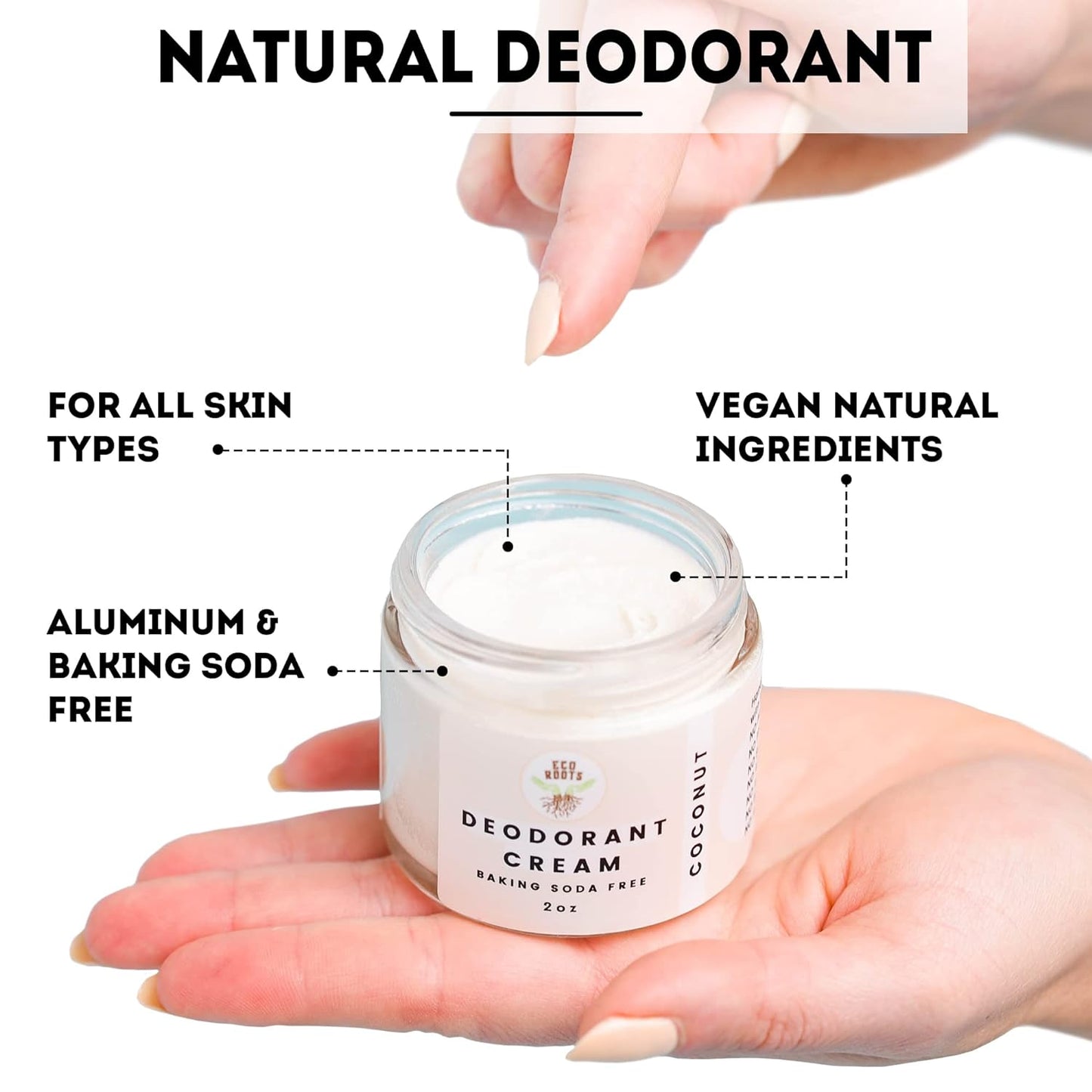 Natural Deodorant for Women & Men | Organic Deodorant Cream Non Aluminum | Baking Soda Free Healthy Deoderant for Body & Private Parts | All Vegan Pit Paste Zero Sweat | Coconut Scent - Premium Deodorant from Concordia Style Boutique - Just $26.79! Shop now at Concordia Style Boutique
