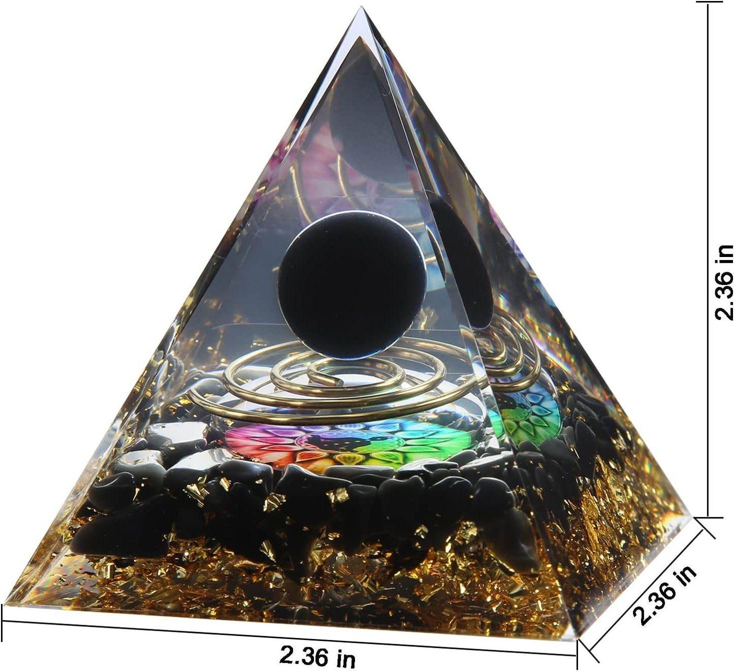 Orgone Pyramid for Positive Energy, Crystal Pyramid Orgonite Pyramid Protection - Concordia Style Boutique